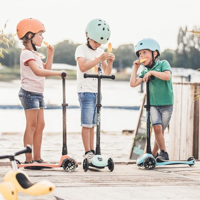Дитячий самокат Scoot&Ride Highwaykick 3 LED, рожевий, підсвітка коліс