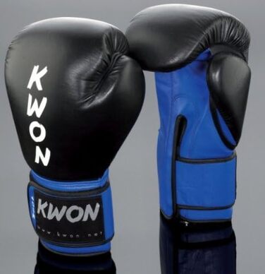 Боксерські рукавички Kwon KO Champ 12 oz, чорні/сині