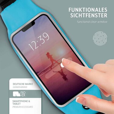 Поясна сумка для Samsung Galaxy A54 5G Handy Laufgürtel - Водонепроникний чохол для бігу, червоний (Energy)