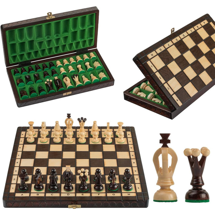 Шаховий набір ROYAL Master of Chess 35 см, дерев'яний, ручна робота, з фігурами, для дітей та дорослих, преміум якість
