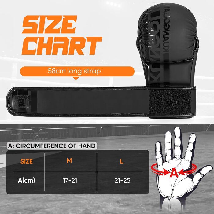 MMA рукавички FIVING Open Palm для спарингу, грейплінг, бойові мистецтва, бокс, муай-тай, кікбоксинг (для чоловіків та жінок)