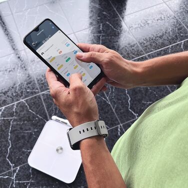 SPC Atenea Fit Pro – Розумні ваги для аналізу складу тіла з 8 електродами, біоімпедансним вимірюванням жиру, м'язів, 28 показниками, професійною точністю та синхронізацією з додатком