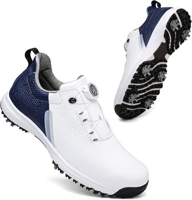 Жіночі гольф-туфлі з шипами, водонепроникні та легкі. Білий колір (41 EU, Синій)
