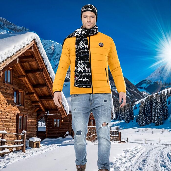 Чоловіча куртка Nebulus TAMMES, тепла зимова та перехідна куртка, жовта L