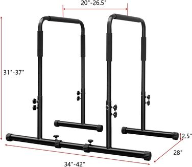 Регульована турнік-станція для віджимань та підтягувань, сталева, для дому та фітнесу
