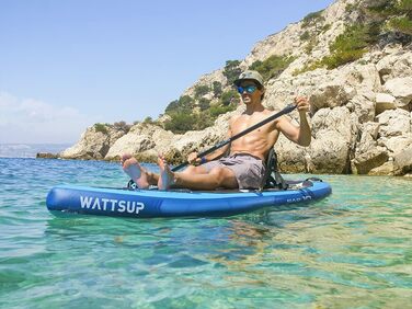 Надувна SUP-дошка Wattsup SAR 10 Combo 305x81x15 см з каяк-сидінням і подвійним веслом, комплект для сапбордингу