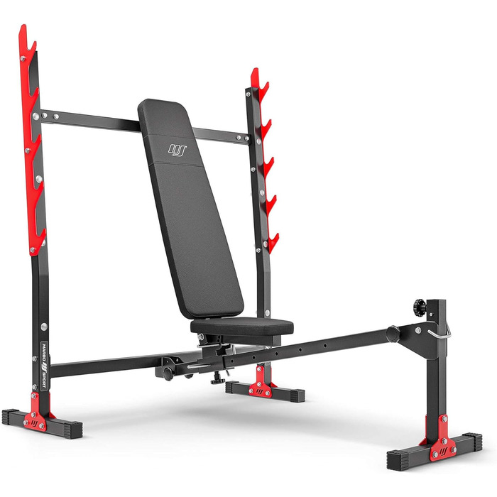 Регульована лава для жиму Marbo Sport MH-L107 2.0 з тримачем для штанги, чорна, вироблено в ЄС