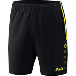 Дитячі спортивні шорти JAKO Competition 2.0 для хлопчиків, чорні з неоновим жовтим, р. 152
