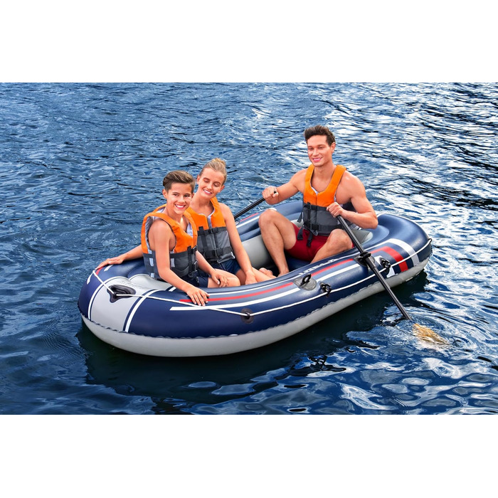 Надувний човен Bestway Hydro-Force Treck X2 255x127x36 см з веслами, комплект для відпочинку на воді