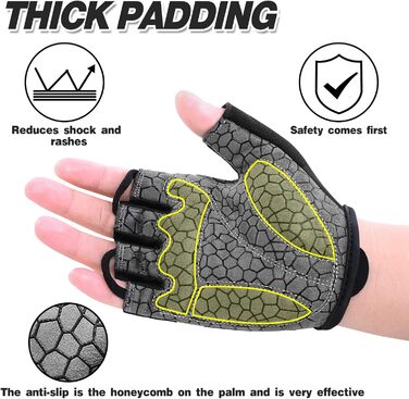 Рукавички для велосипеда чоловічі/жіночі літні - рукавички напівпальці для катання на велосипеді, гірському велосипеді, шосе, даунхілі, для активного відпочинку, чорні, розмір M