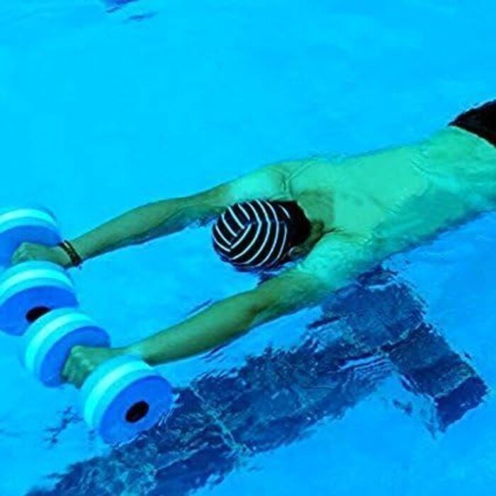 Ваги для аквафітнесу Sport-Wasser Gewichte (комбі-сет, блакитні) для занять в басейні, аквааеробіки та водного фітнесу високої щільності
