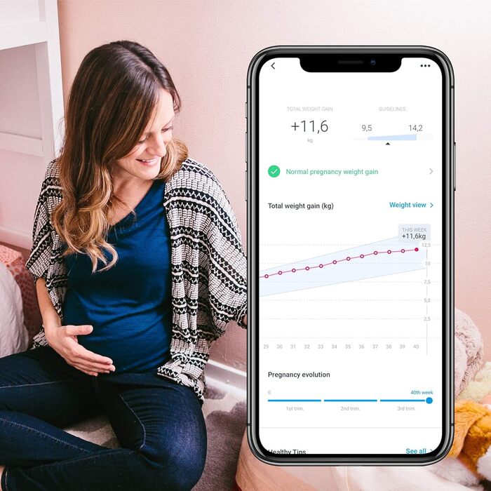 Ваги тіла Withings Body+ - смарт-ваги з вимірюванням BMI, м'язової маси та водного балансу, підключення Bluetooth/Wi-Fi, чорний (відновлені)