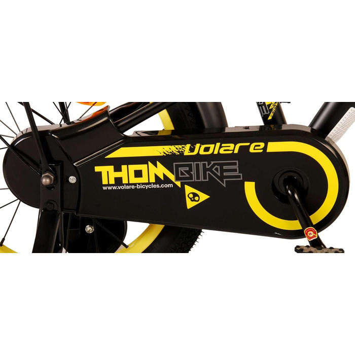 Дитячий велосипед Volare Thombike 16 дюймів для хлопчиків, чорний-жовтий