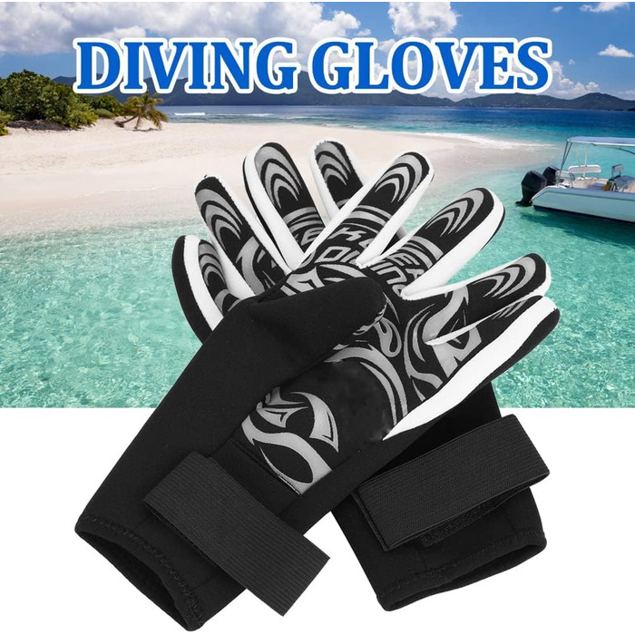 Рукавички для дайвінгу VGEBY1, 2 мм, неопренові, 5 пальців, для дорослих, водолазні, для екстремальних водних видів спорту (Чорний, S)