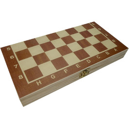 Шашки, шахи, бейсбол - ігровий набір 3 в 1 C&T у дерев'яній складаній коробці (24 см)