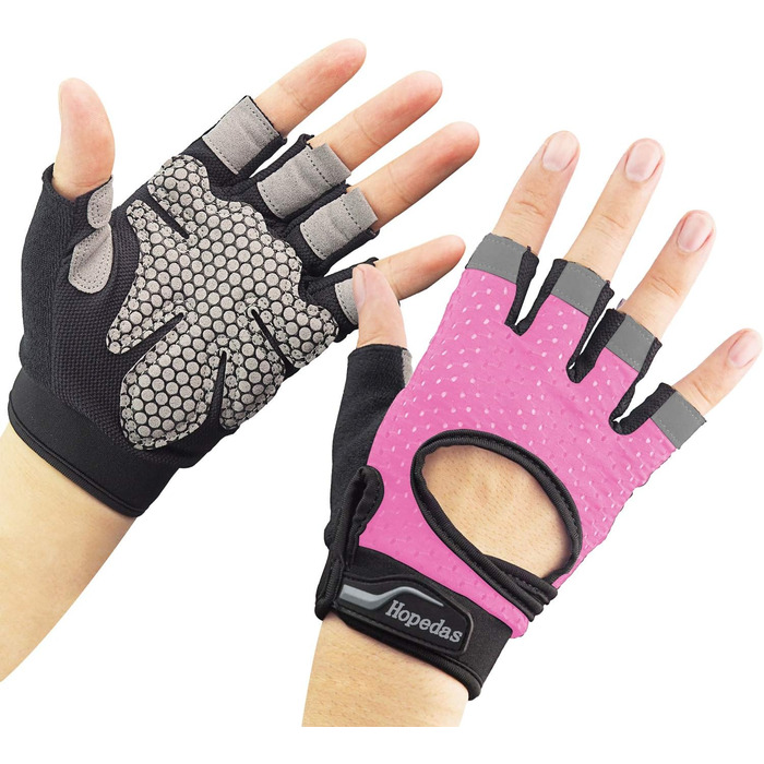 Спортивні рукавички для тренувань, фітнесу та важкої атлетики (рожеві, S)