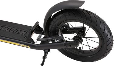 Самокат дитячий STAR SCOOTER City Kick Scooter 16 дюймів, з пневматичними колесами, регульована висота, чорний