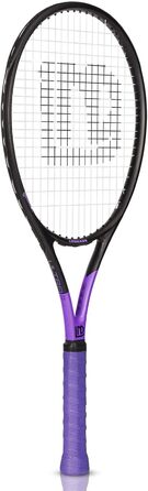 Тенісний ракетоподібний пристрій для дорослих, легкий, з чохлом, підходить для жінок та чоловіків, початківців та досвідчених (27 дюймів, чорний+фіолетовий)
