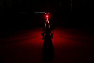 LED акумуляторний задній ліхтар Fischer Stableuchte для велосипеда, зарядний, IPX4, чорний, TWIN (акумуляторний ліхтар + TWIN STOP)