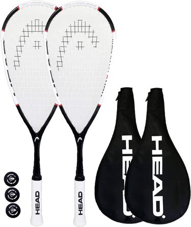 Сквош ракетка Head Nano Ti 115 Pro Twin Set з чохлами та 3 м'ячами