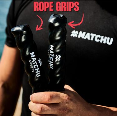 Битва-канат MATCHU - 9м, 38 мм, 8 кг - з екологічного поліестеру - для HIIT, кардіо та силових тренувань