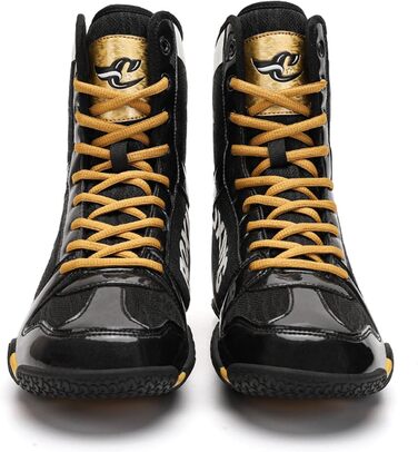 Черевики для боксу чоловічі, бойові черевики для кікбоксингу, муай-тай, спарингу. Розміри 36-46, колір золотий