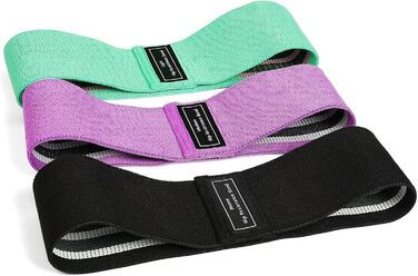 Фітнес-резинки Flintronic для стегон та сідниць: набір для йоги, пілатесу та силових тренувань (B-Чорний+Lila+Зелений)