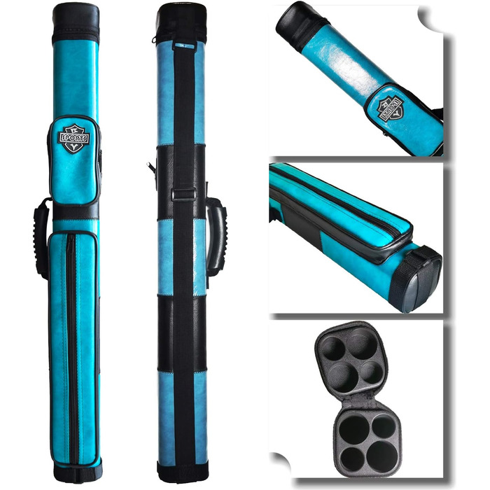 Чохол для більярдного кия Hartschalenkoffer, овальний, для транспортування (A11, блакитний)