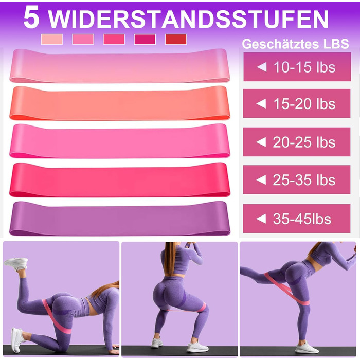 Набір для пілатесу вдома - 12 шт. (кільце 38 см, 5 еластичних стрічок, м'яч, інструкція)