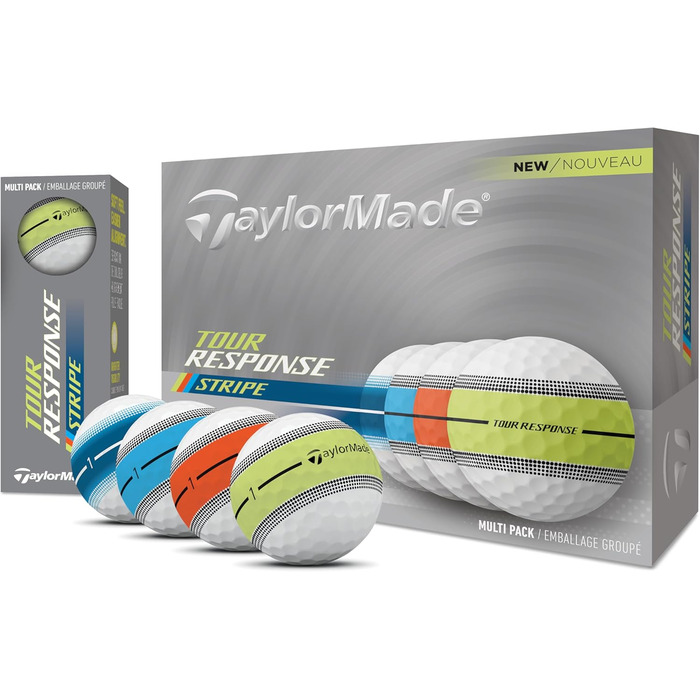 Гольф-м'ячі TaylorMade Tour Response Stripe 25, багатоколірні