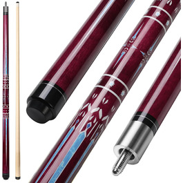 Більярдний кий 58'' з чохлом з PU шкіри, канадський клен, наконечники 13 мм, для професійних гравців