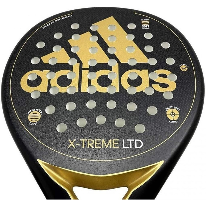 Ракетка Adidas X-Treme чорного кольору з золотими деталями