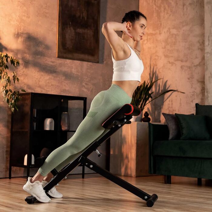 Тренажер для спини та пресу Hop-Sport HS-1016, гіперекстензія 45°, складаний, для дому