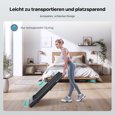 Walking Pad Mobvoi: Компактний біговий тренажер 2-в-1 для дому та офісу, з керуванням через додатки Zwift, Kinomap, TicSports. Максимальне навантаження 120 кг, швидкість до 6 км/год.