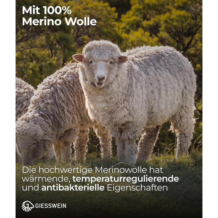 Чоловічі водонепроникні трекінгові черевики Giesswein Wool Cross X Alpine - зручні та теплі, з 100% мериносової вовни, для хайкінгу та походів, чорний колір, 45 EU