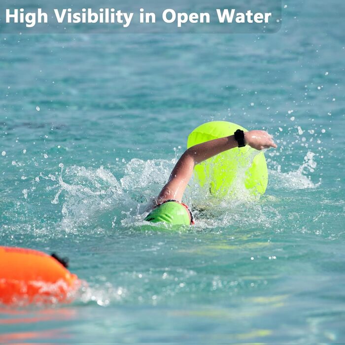 Надувна плавуча шийка 20L для дорослих та дітей - безпечний плавальний засіб для відкритих вод та триатлону (жовтий)