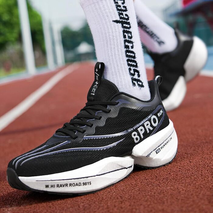 Дитячі кросівки для дівчаток, для бігу та ходьби, спортивні, дихаючі, легкі, чорні, розмір 36 (38 2/3 EU)