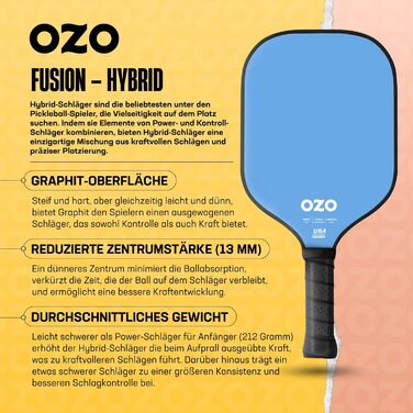 OZO Гібридна ракетка для піклболу для початківців, синя