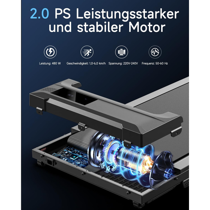 Ходьбовий тренажер Walking Pad для дому - компактний біговий килимок під стіл з LED-дисплеєм та пультом керування