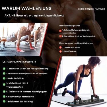 Багатофункціональний дошка для віджимань 24-в-1, складаний стенд для фітнесу з ручками, тренажер для пресу та силових вправ для чоловіків та жінок, для спалювання жиру