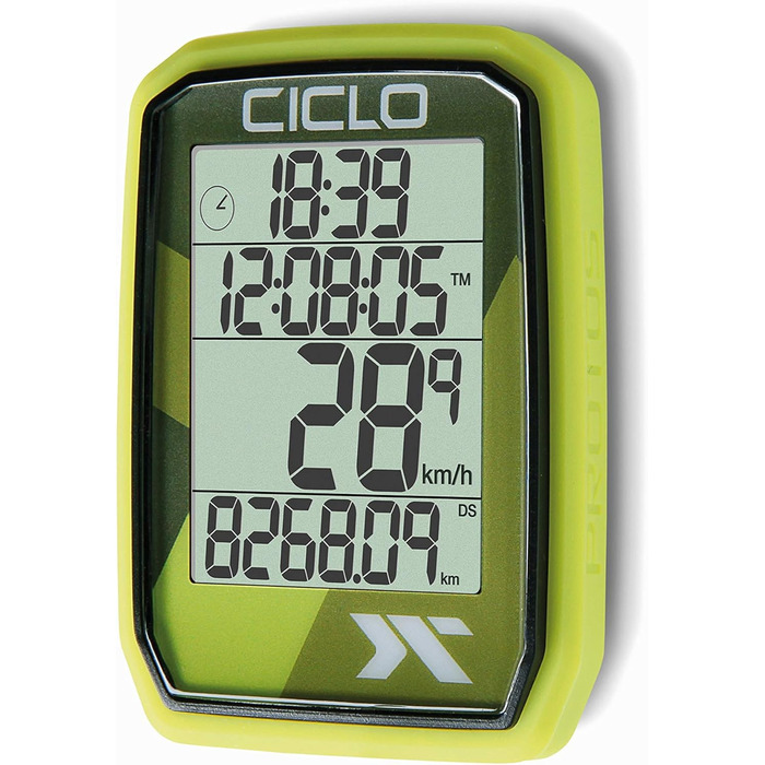 Бездротовий велосипедний комп'ютер CICLO PROTOS 205, 5 функцій, зелений