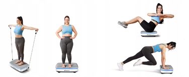 Віброплатформа для схуднення та масажу: 99 рівнів швидкості, 720 вібрацій/хв, Bluetooth, LED-дисплей