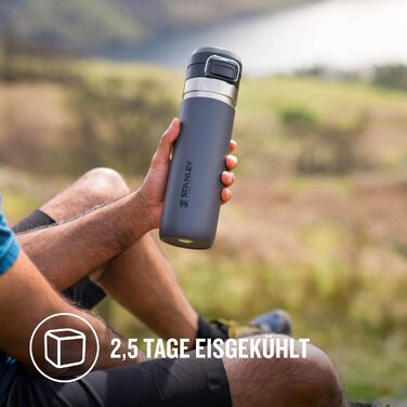 Термобутилка Stanley Quick Flip з нержавіючої сталі, 7+ годин холоду, BPA-free, герметична, для води, придатна для посудомийки