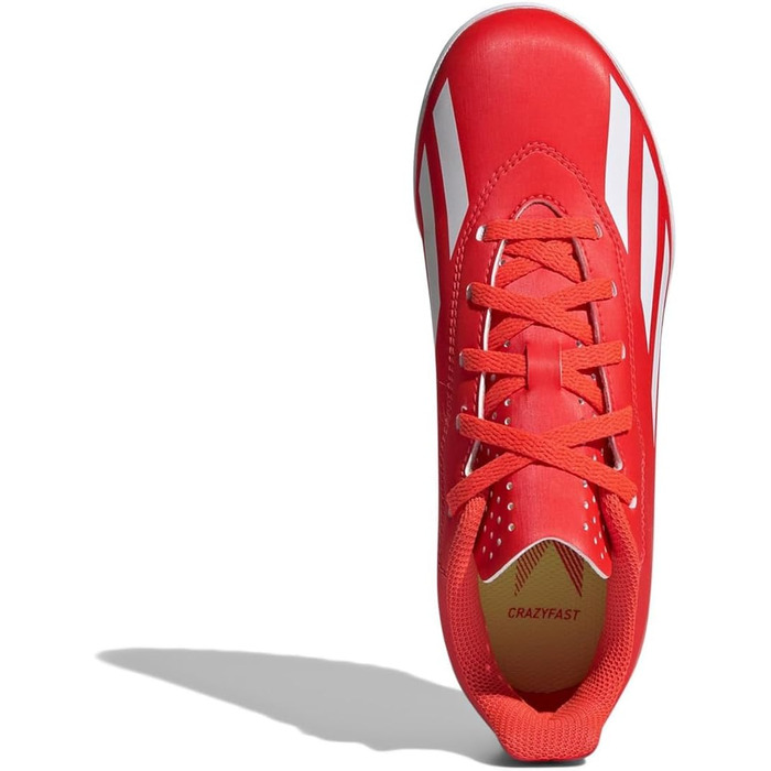 Бутси для футболу adidas X Crazyfast.4 Turf - унісекс, дитячі, розмір 5.5 US, кольори: Solar Red, White, Team Solar Yellow