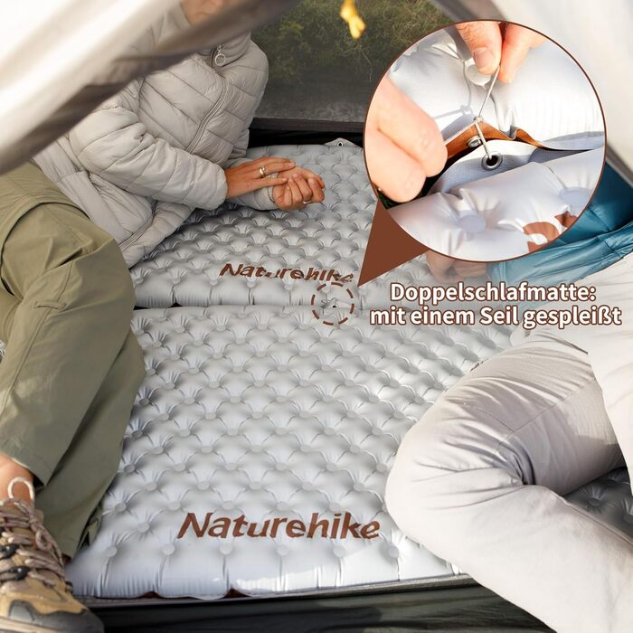 Каремат Naturehike Thermal 5.8 R-Wert для кемпінгу, самонадувний, 4 сезони, 168x58 см, мумія