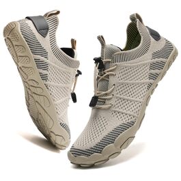 Взуття для бігу та пляжу IceUnicorn Zehenschuhe (37 EU, бежеве) - унісекс, широка модель для трейлраннінгу, аквашузи