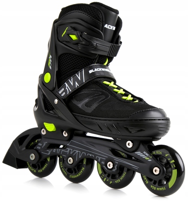 Регульовані ролики Blackwheels Sonic, р. 36-39, чорно-зелені