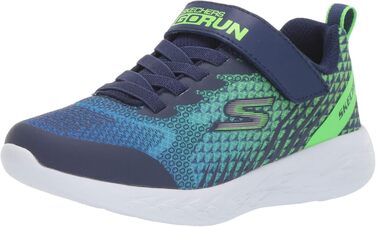 Дитячі кросівки Skechers Go Run 600 Baxtux, 37 EU, темно-синій, сітка, синтетика, оздоблення лайм