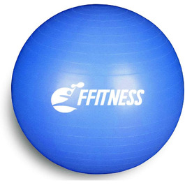 Фітнес-м'яч для вагітних FFitness 95 см, антивибуховий, для гімнастики, пресу, силових та кардіо вправ, синій