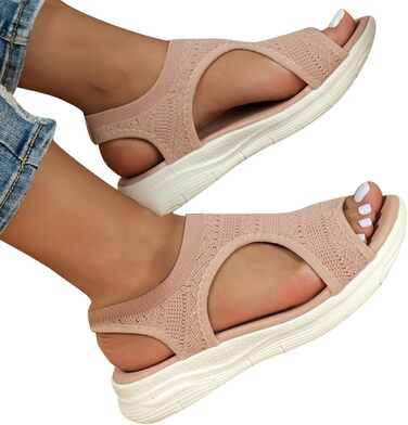 Ортопедичні сандалії для жінок літні зручні, миючі, сліпони. Ортопедичні сандалі для спорту та трекінгу, з м'якою устілкою, для відпочинку. Розміри 37-43 (червоний, 38 EU)